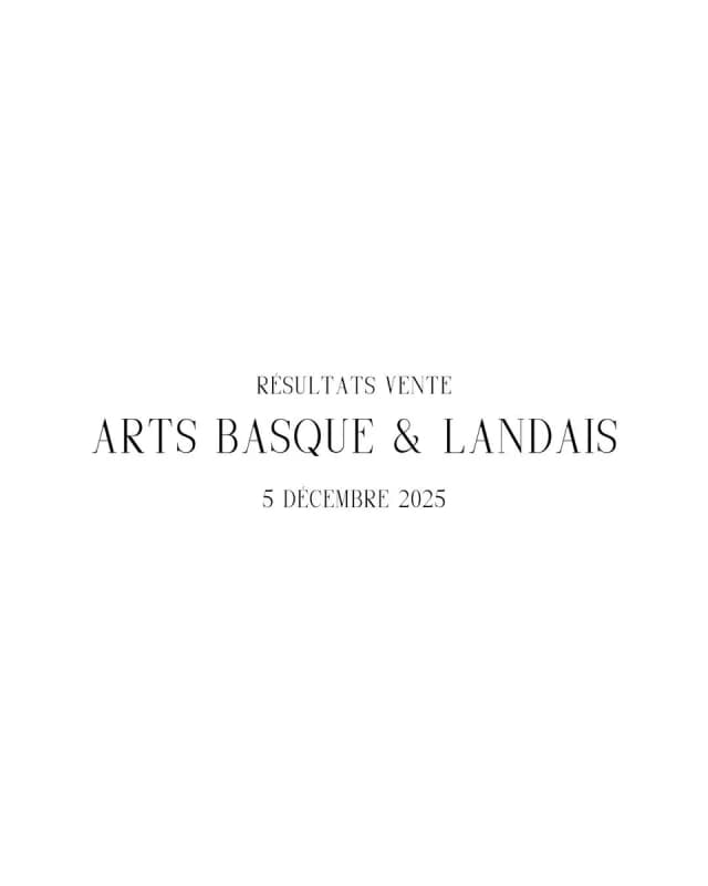 Grande vente Arts Basque & Landais chez Biarritz Enchères