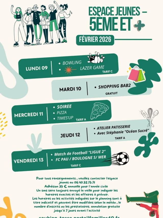 Espace Jeunes (5e et +) : atelier pâtisserie « Océan Sucré »