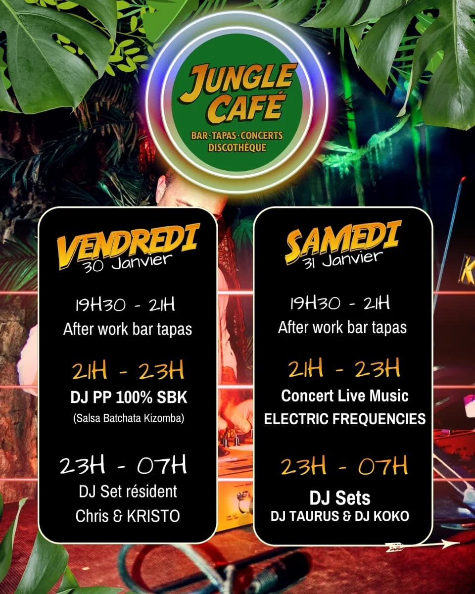 Soirée concert & DJ sets au Jungle Café (Electric Frequencies)