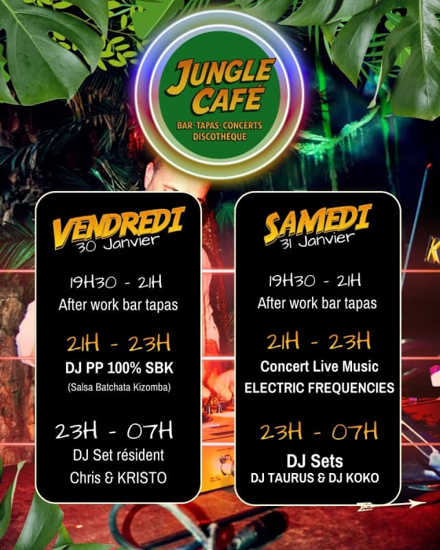 Soirée concert & DJ sets au Jungle Café (Electric Frequencies)