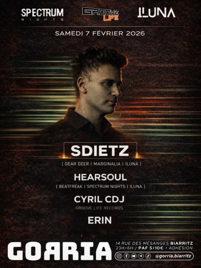 SPECTRUM x Groove Life : nuit Dark Disco & Techno à Gorria