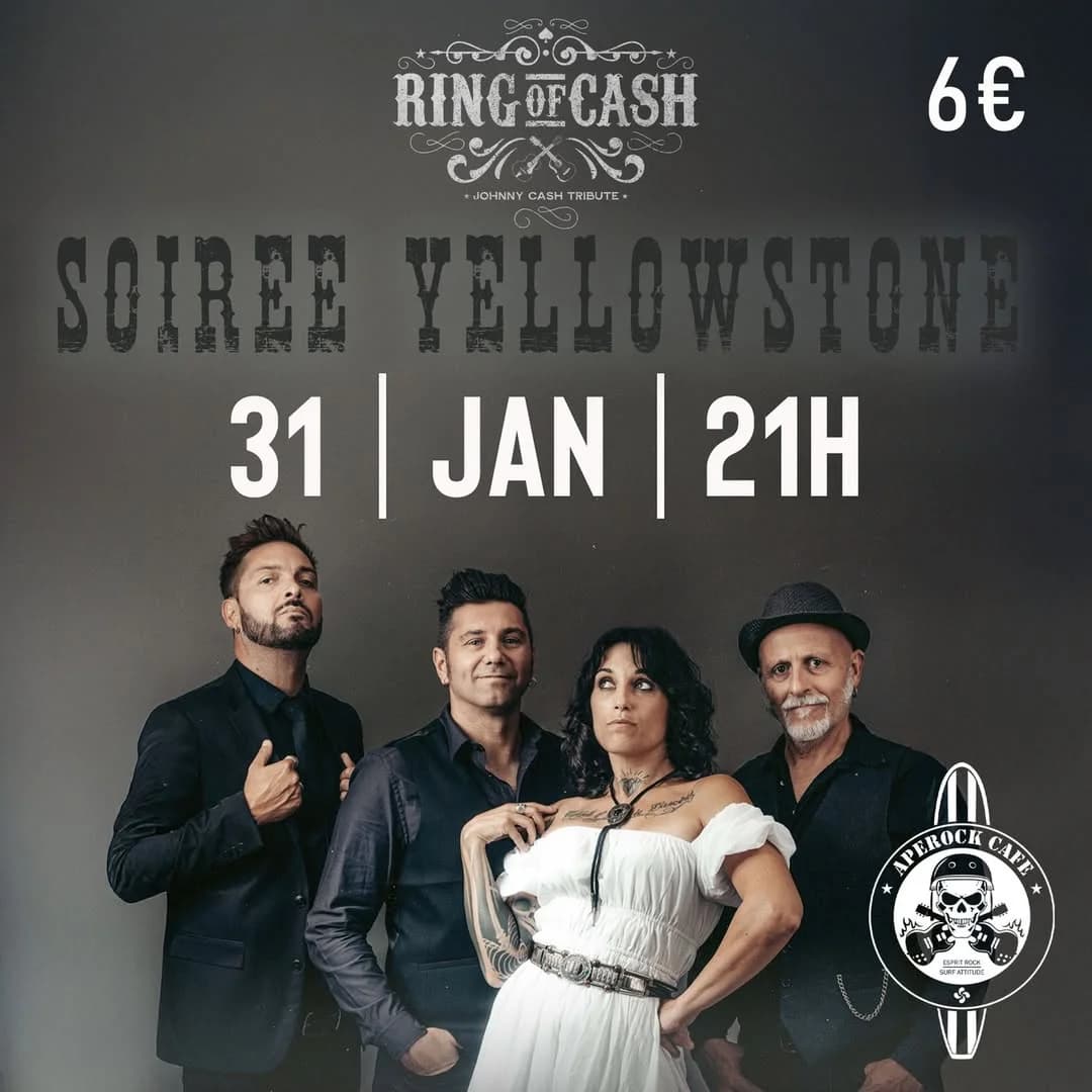 Soirée Yellow Stone : Ring of Cash en live (tribute Johnny Cash)
