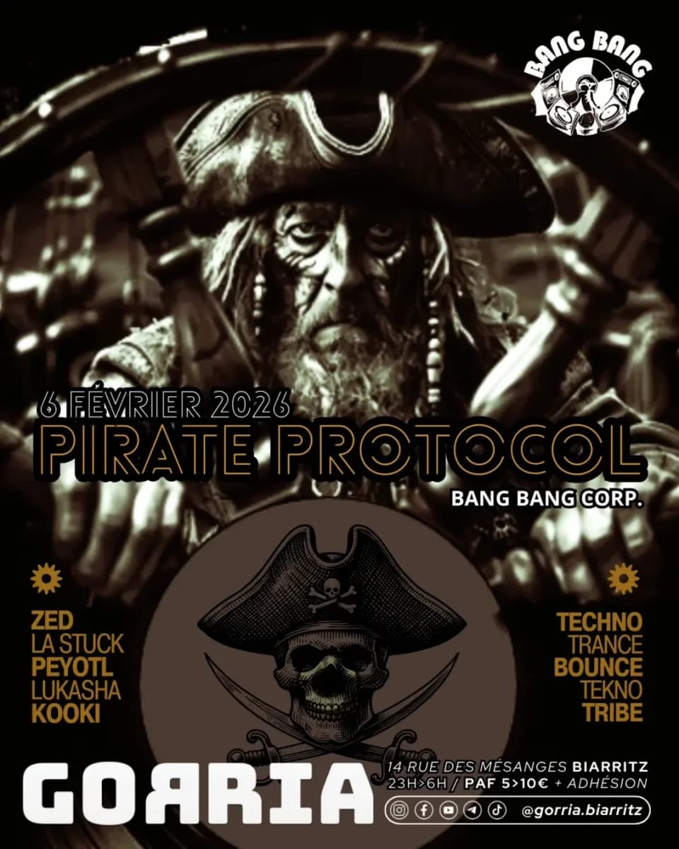 Pirate Protocol : soirée Techno/Trance à Gorria