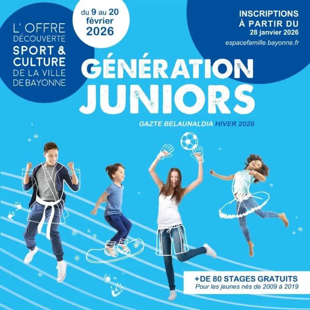 Génération Juniors – Hiver 2026 : activités sport & culture