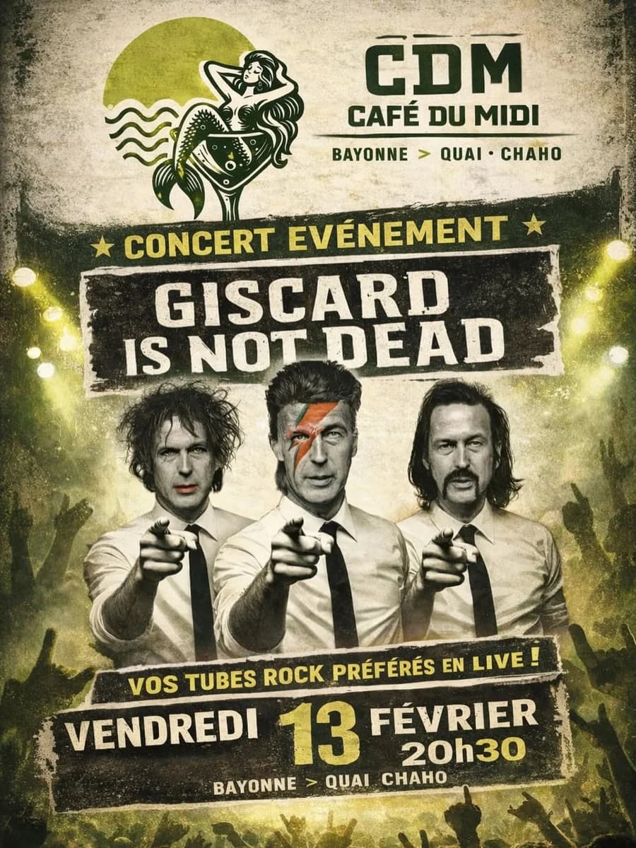 Concert rock « Giscard Is Not Dead » au Café du Midi