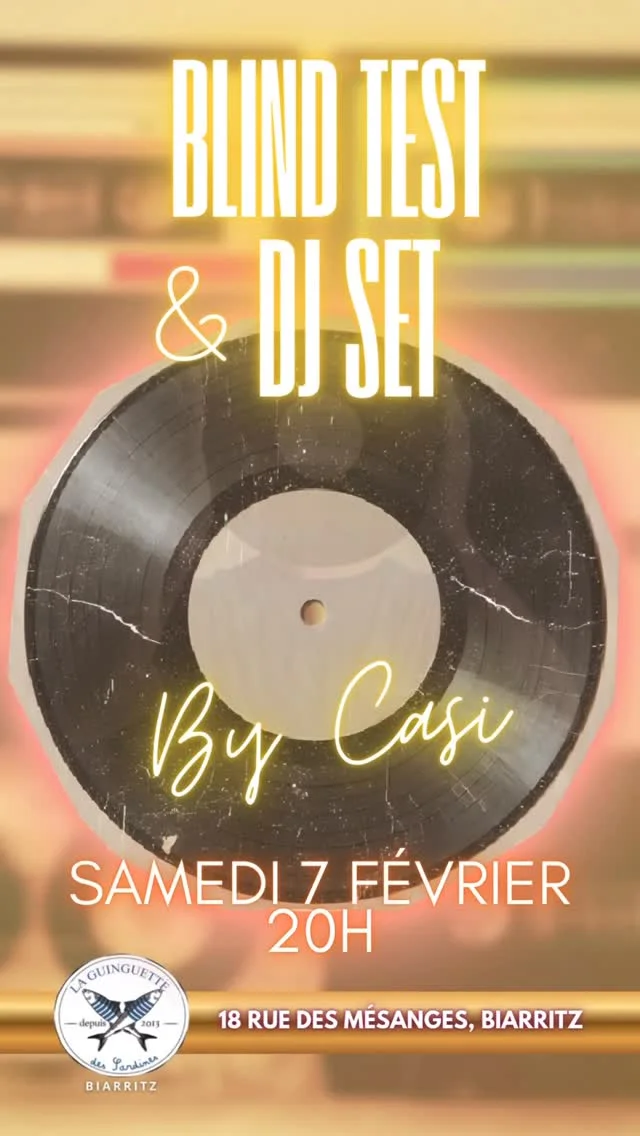 Blind test & DJ set avec Philippe Casi à la Guinguette des Sardines