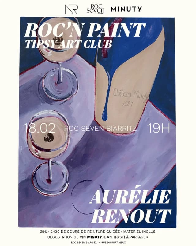 Roc’n Paint x Château Minuty au Roc Seven Biarritz