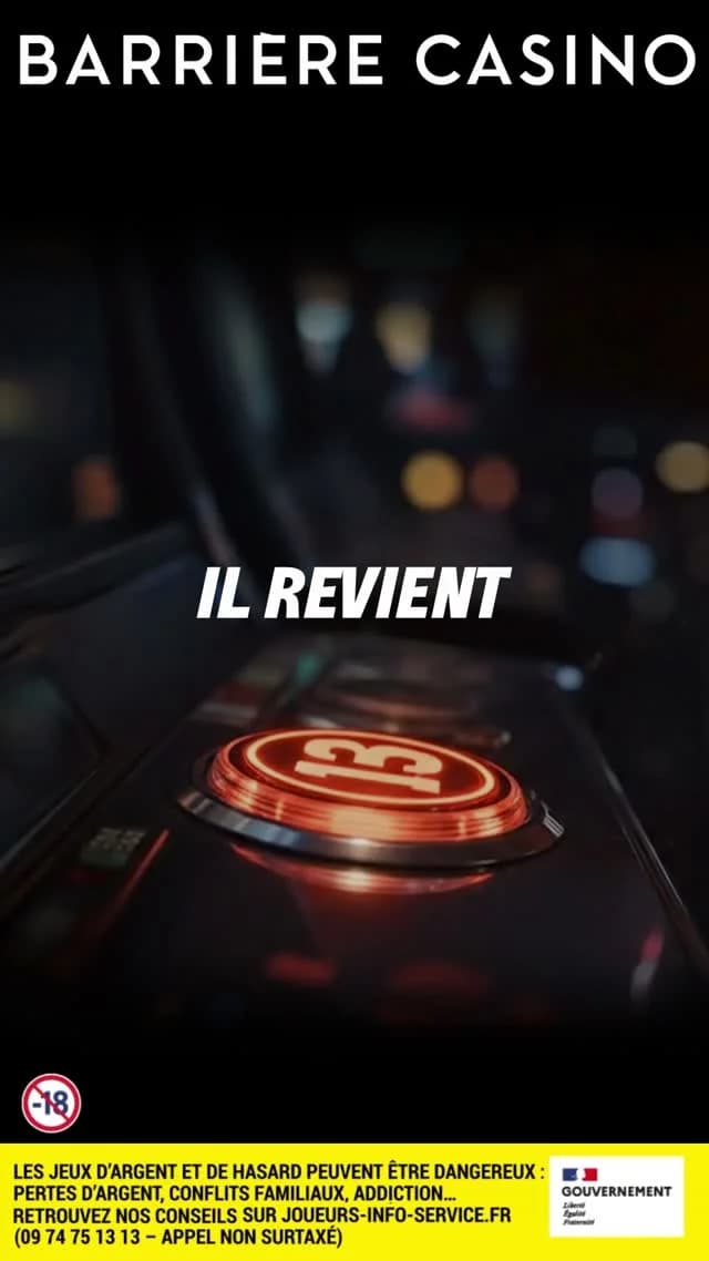 Vendredi 13 Intense (nouvelle édition) au Barrière Casino